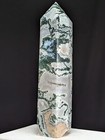 Moss Agate Tower Druzy Quartz Crystal Gemstone Large Big Tall Point Chakra Reiki