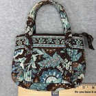 Vera Bradley Java Blue Paisley Mini Handbag Retired Pattern Vintage Y2k