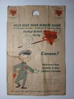 1950s Vintage Conoco Oil Gas Station Litter Bag Rowe Bros  Oil Potosi Missouri