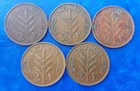 Complete Set Of Israel Palestine 2 Mils British Mandate - Lot Of 5 Coins Xf