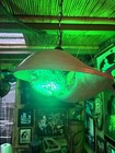 New Retro Bamboo Lamp W real Pufferfish Green Led Tiki Bar Smokin Tikis Oceanic