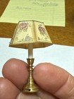Artisan Vintage Miniature Dollhouse Brass Nonelectric Table Lamp