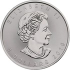 2019 1 Oz Canadian Silver Maple Leaf Coin  bu 