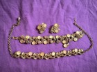 Vintage Jewelry Goldtone Necklace Bracelet Earrings