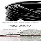 7x7 Stainless Steel Cable Wire Rope Black Vinyl Coated 480lbs Breaking Strength