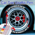 Permanent Car Tire Paint Pen Waterproof Marker Wheel Tyre Rubber Metal White 