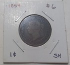    antique    1859 Canada 1 One Cent Large Penny Copper Circulated Victoria Coin
