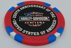 Harley Davidson 250th Anniversary Of Usa Poker Chip   Cherokee  North Carolina