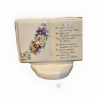 Vintage Porcelain The Lords Prayer Open Book Planter Vase Flowers 3 5     2 Items