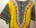 Jackpot African Dashiki Tribal Hippie Unisex 100  Cotton Tunic Top Size S Euc