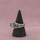 Navajo Sterling Silver Mens Vintage Turquoise Circles Band Ring Size 9 5