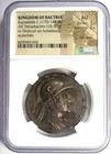 Bactria Eucratides I Ar Tetradrachm Greek Silver Coin 170 Bc - Certified Ngc Au