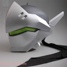 Led Genji Cosplay Props Frp Mask Overwatch Ow Halloween Gift Full Face Helmet