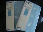 Ikea Vandring Skog X 2 Blue Crib Duvet Covers W pillowcases Lt Blue White  Plaid
