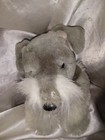 Fao Schwarz Schnauzer Dog Plush Toy Stuffed Animal Toy Small Gray white