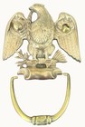 Vintage Cast Brass Bald Eagle Door Knocker Patriotic Federal Colonial Usa 6   