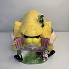 Vintage Disney Ceramic Alice In Wonderland    stuck In A House    Cookie Jar Large