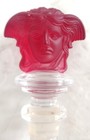 Versace Rosenthal Medusa Amber Red Crystal Wine Bottle Stopper New In Box