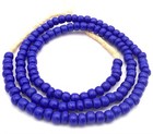Vintage Big Hole Czech Royal Blue Glass African Trade Beads