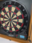 Halex Meteor Pro Electronic Dartboard W  Wood Cabinet