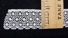 Vintage antique  French  1  Cotton Leavers Lace  5 Yards