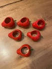 Lot Of Six Wood Hand  Painted Strawberry Napkin Ring Holders Great For Summer