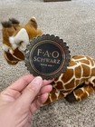 Fao Schwarz Giraffe Plush Stuffed Animal Sitting 11   x13    Realistic Looking Euc