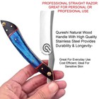 - Professional Straight Razor With Leather Strop - Straight Edge Barber Razor   