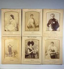 6 Antique French Cabinet Card Souvenir Photos Of Actors  Vaudeville  Performers