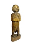 Antique Wood Carved Indian Hindu Goddess Statue Figurine 10 5   