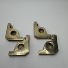 Antique Set 4 Brass Triangular Stair Rod Clips Brackets Solid Brass