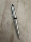 Waterman Satin Silver W  Chrome Black Trim Pen Ballpoint Elite