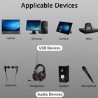 Usb To 3 5mm Audio Adapter Stereo Headset Mic Sound Card Headphone Jack Pc