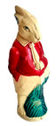 Vintage Celluloid Easter Rattle Toy Bunny Rabbit W  Basket Viscoloid