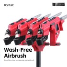Dspiae Pt-ab Wash-free Airbrush Set With 0 3mm 0 5mm Caliber Spray Needle   Rack