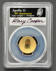 2019 W  5 Gold Apollo 11 50th Anniv  Pcgs Pr 69dcam  Gary Cooper Signature Label