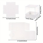 1set Foldable Transparent Pvc Boxes With Paper Pedestal Clear Boxes  16pcs set