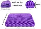 Gel Seat Cushion Honeycomb Pad For Office Chair Car Wheelchair Pain Relief