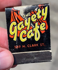 Vintage Feature Matchbook Chicago Burlesque Illinois Gayety Cafe Showgirl