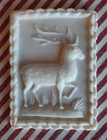 Springerle Speculaas Gingerbread Butter Cookie Press Mold - Reindeer 