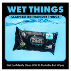 Dude Wipes Flushable Wipes  Xl Wet Wipes For At Home Use  Unscented  48 Count  4