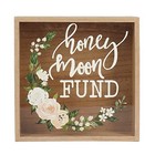 Honey Moon Fund Box  Rustic Wood Wedding Card Box With Honey Moon Fund  floral 