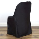 50 Black Polyester Folding Chair Covers Wedding Party Banquet Event Decorations