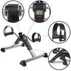 Foldable Under Desk Stationary Exercise Bike - Arm Leg Foot Pedal Exerciser