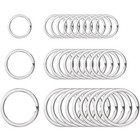 Lot 20 25 30 Mm Key Rings Chains Split Ring Hoop Metal Steel In Silver Keyring