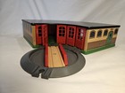Brio Wooden Train Roundhouse Engine Shed With Turntable Track Accessory