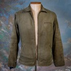 Two Vintage  70s   Army Green Eisenhower Thrashed Distressed Workwear Jackets