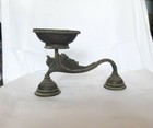Antique Vintage Hindu Temple Brass Bronze Oil Lamp Indian Pooja Arathi Diya B40 