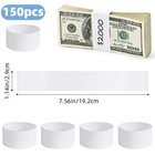 150 Pcs Money Bands For Cash  Wrappers Bills Blank Kraft Currency   