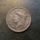 1837 Coronet Head Large Cent   Choice Vf   Free Shipping